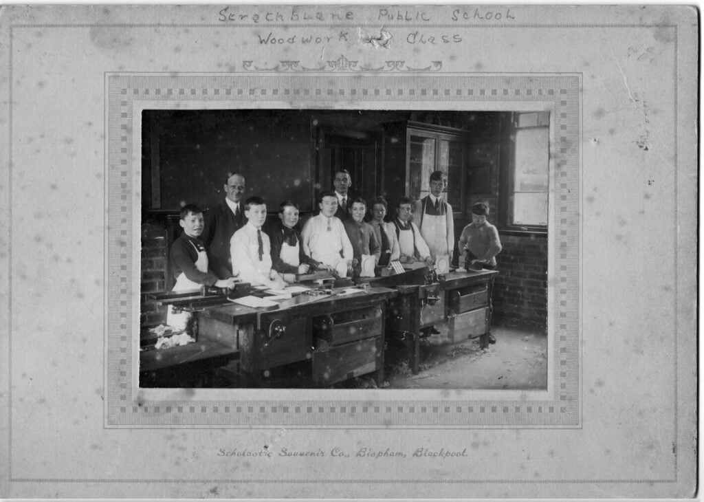 Strathblane School Woodwork class 1922